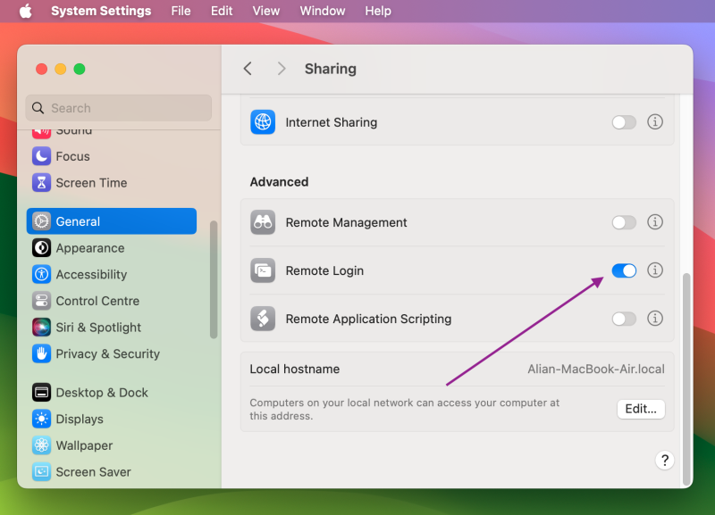 Remote Login for Mac remote access