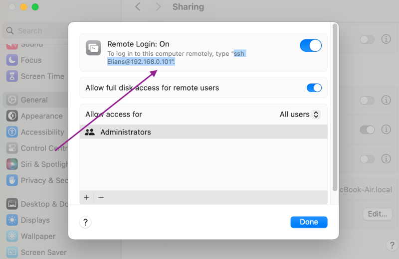 Remote Login for Mac remote access