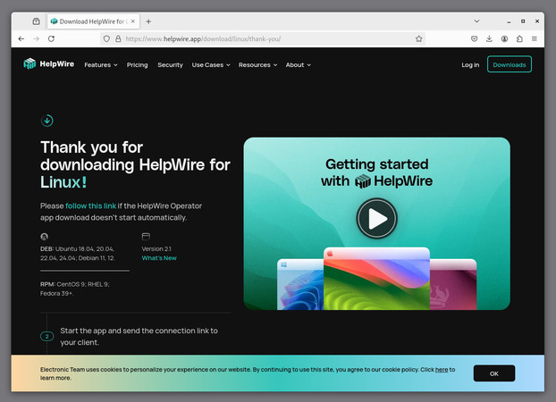 HelpWire download page
