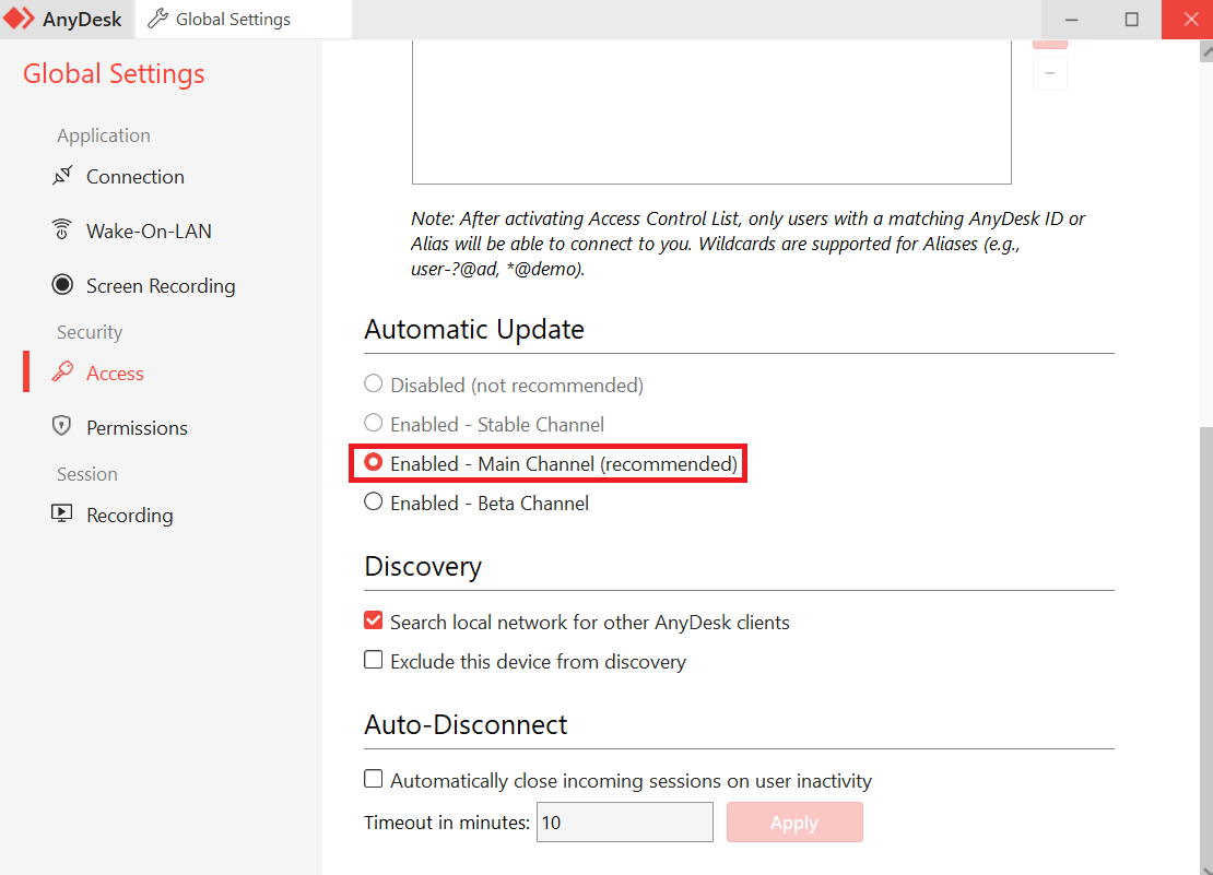 anydesk update