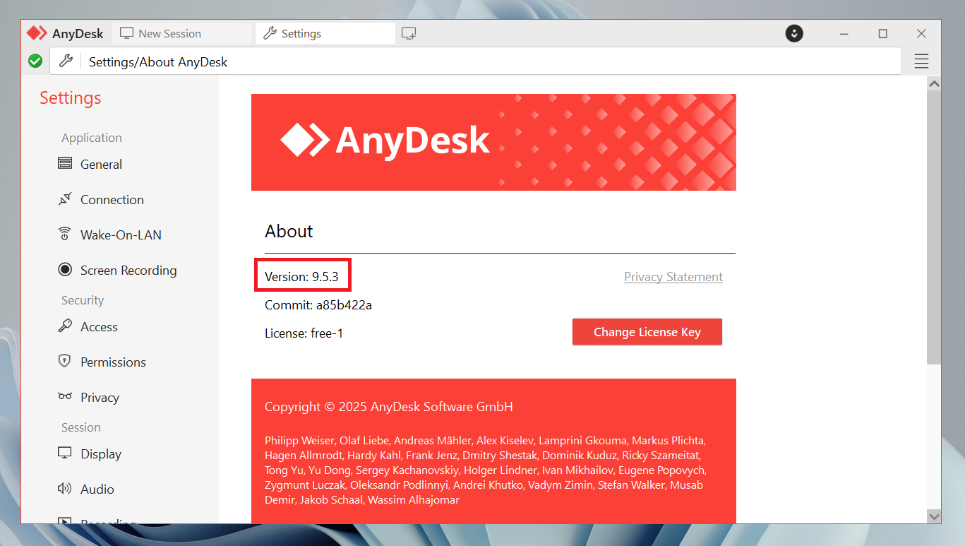 Check AnyDesk current version