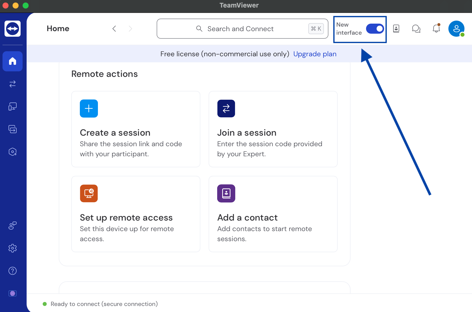 Classic Interface TeamViewer Switch to the Classic Interface