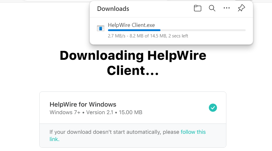 download the computer-specific client