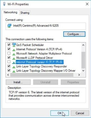 Turn Off IPv6 to resolve TeamViewer issues