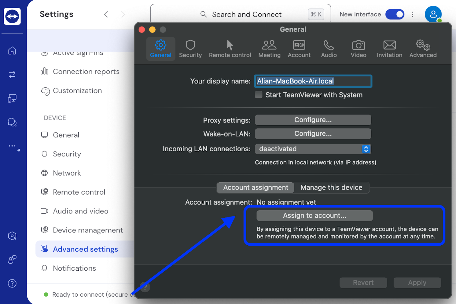 settings Easy Access