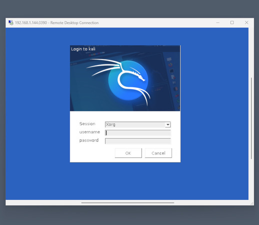 Connexion à xrdp