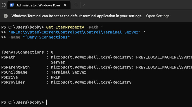 Get-ItemProperty output Get-ItemProperty output
