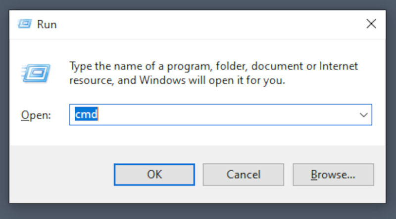 El mensaje Ejecutar de Windows