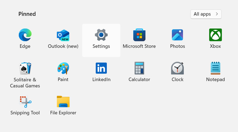 O painel Iniciar do Windows 11