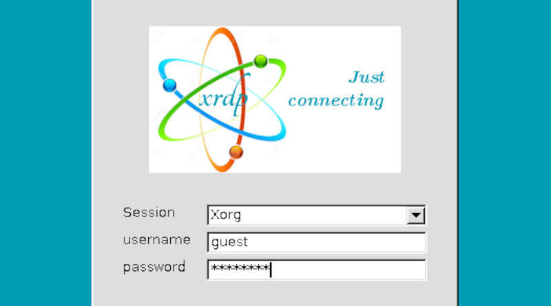 A tela de login do xrpd