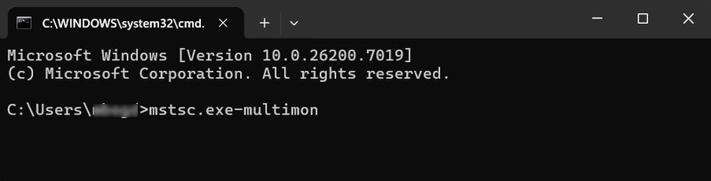 Multimon command prompt