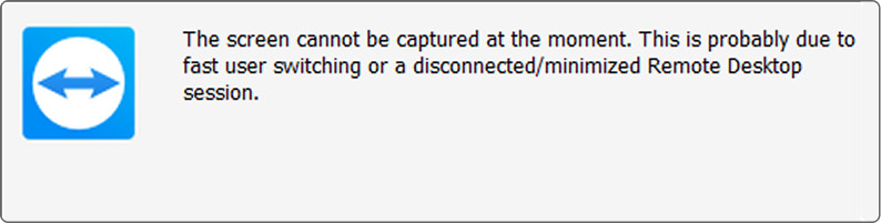 The Screen Cannot be Captured at the Moment Error