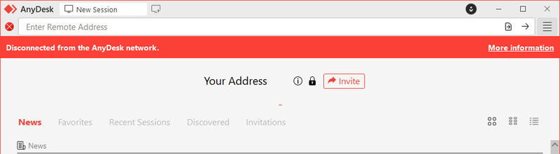 Bağlantı kesildiğinde aldığınız hata mesajı