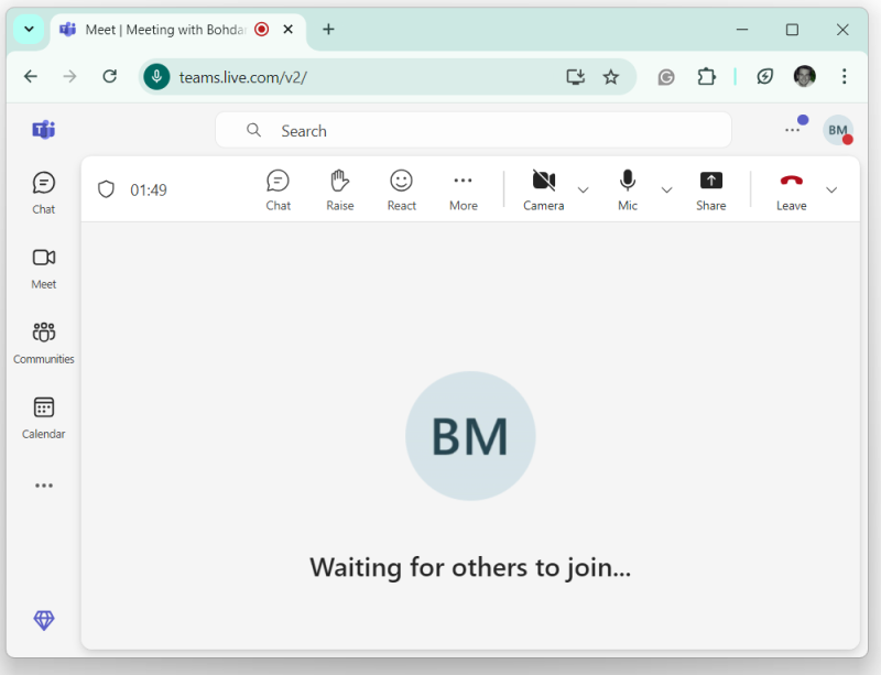 Start sharing screen Start sharing screen