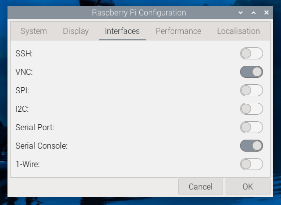 Enabling and disabling protocols from the GUI