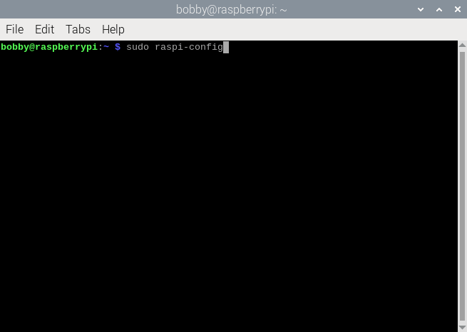 Opening raspi-config from the command line