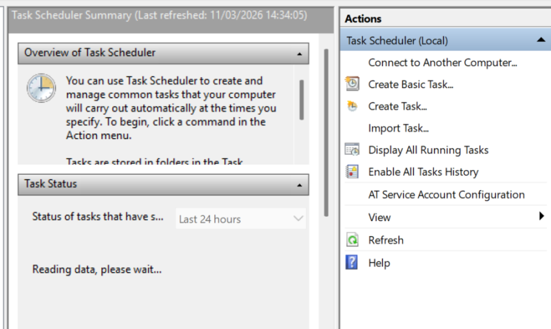 The Task Scheduler UI