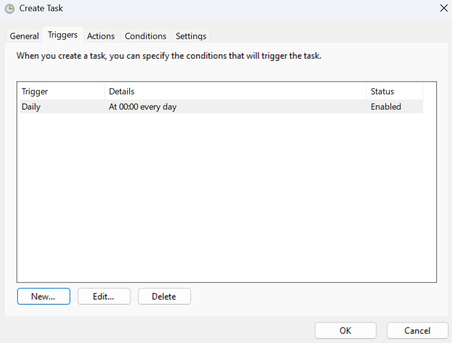 The Task Scheduler UI