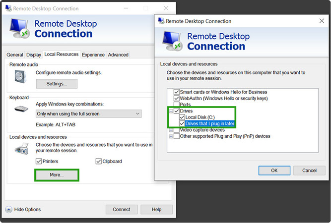 Do not allow Clipboard redirection' set to Disabled in Group Policy Editor