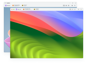 HelpWire Operator application with remote desktop connection on Mac, Linux, and Windows