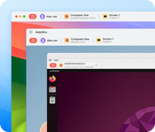 Cross-Platform HelpWire connection HelpWire support Windows and MacOS for both Operator and Client applications