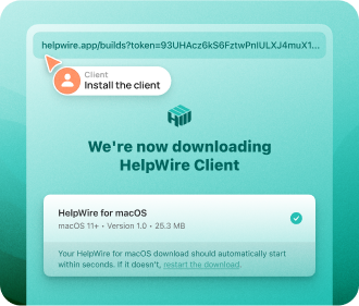 HelpWire easy remote control Easily start remote control in HelpWire