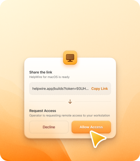 HelpWire timeline with support chat history