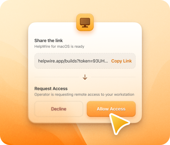 HelpWire timeline with support chat history