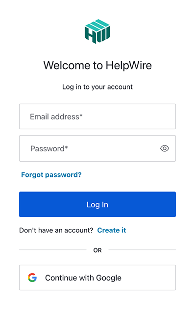Register new HelpWire account